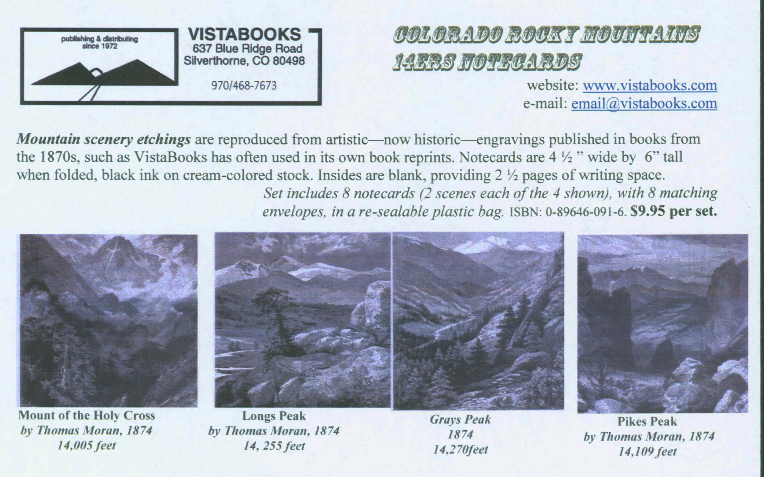 NOTECARDS--Donner/Tahoe Sierra (CA):